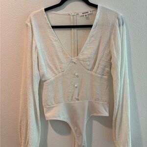 Misguided Puff Sleeve Bodysuit